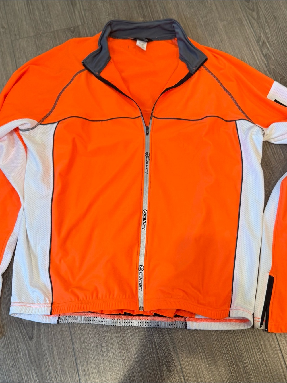 Men's High-Visibility Orange Cycling Jacket